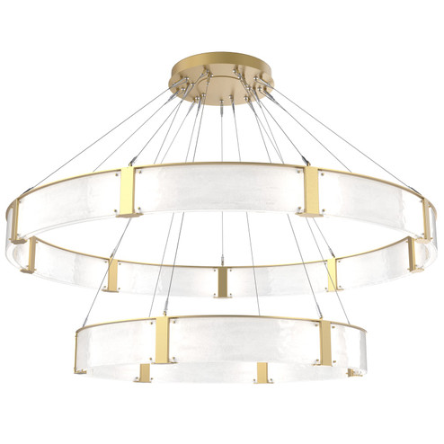 Parallel LED Chandelier in Gilded Brass (404|CHB0042-2D-GB-CG-CA1-L1)