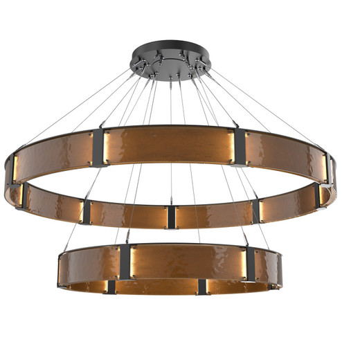 Parallel LED Chandelier in Matte Black (404|CHB0042-2D-MB-BG-CA1-L1)