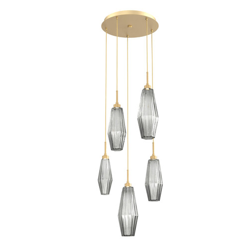 Aalto LED Pendant in Gilded Brass (404|CHB0049-05-GB-RS-C01-L1)