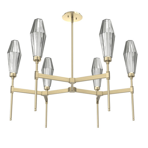 Aalto LED Chandelier in Heritage Brass (404|CHB0049-37-HB-RS-001-L3)