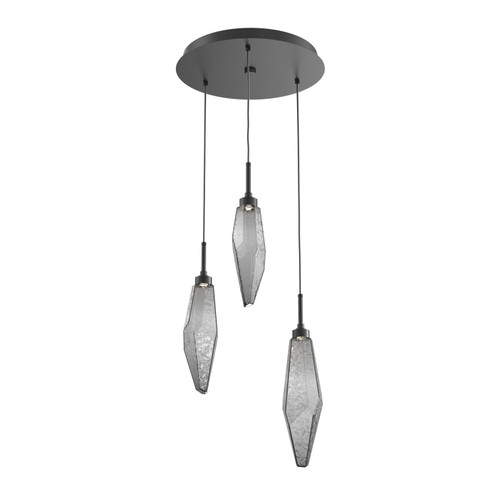 Rock Crystal LED Pendant in Matte Black (404|CHB0050-03-MB-CS-C01-L1)