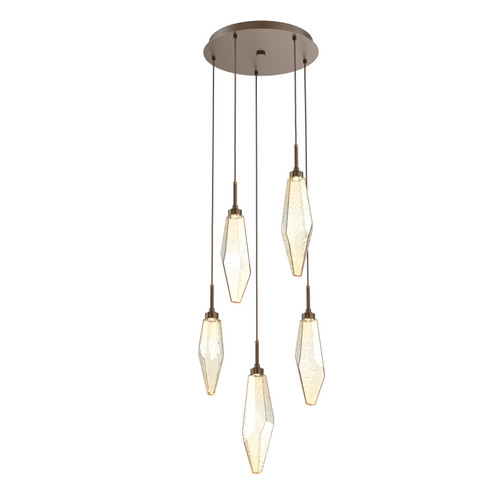 Rock Crystal LED Pendant in Flat Bronze (404|CHB0050-05-FB-CA-C01-L1)