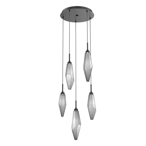 Rock Crystal LED Pendant in Matte Black (404|CHB0050-05-MB-CS-C01-L1)