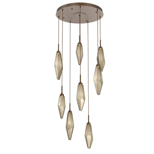 Rock Crystal LED Pendant in Flat Bronze (404|CHB0050-08-FB-CB-C01-L3)