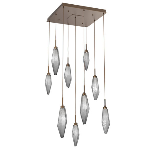 Rock Crystal LED Pendant in Flat Bronze (404|CHB0050-09-FB-CS-C01-L1)