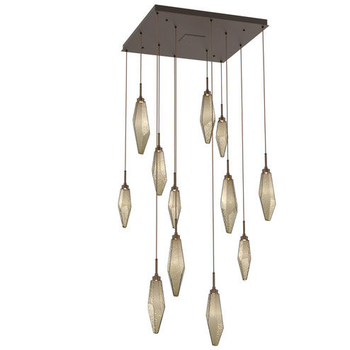 Rock Crystal LED Pendant in Flat Bronze (404|CHB0050-12-FB-CB-C01-L3)
