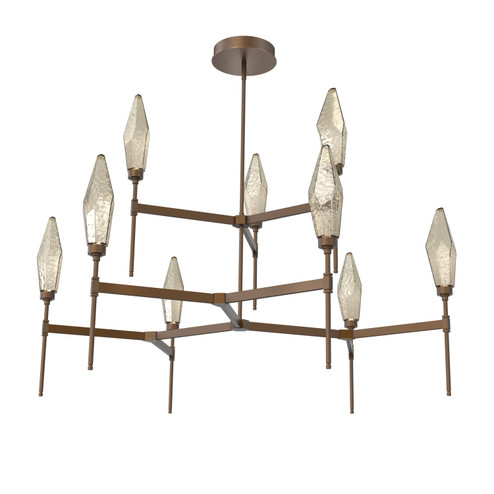 Rock Crystal LED Chandelier in Flat Bronze (404|CHB0050-54-FB-CB-001-L3)