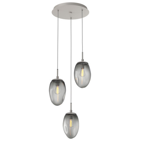 Meteo Three Light Pendant in Beige Silver (404|CHB0063-03-BS-S-C01-E2)