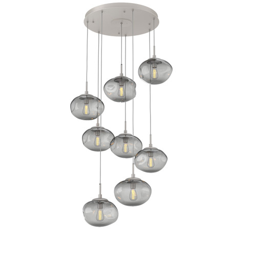 Nebula Eight Light Pendant in Beige Silver (404|CHB0064-08-BS-S-C01-E2)