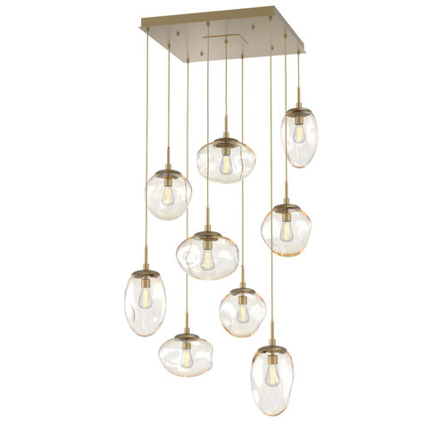 Cosmos Nine Light Pendant in Gilded Brass (404|CHB0065-09-GB-A-C01-E2)