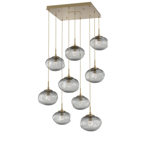 Nebula LED Pendant in Gilded Brass (404|CHB0068-09-GB-FS-C01-L3)