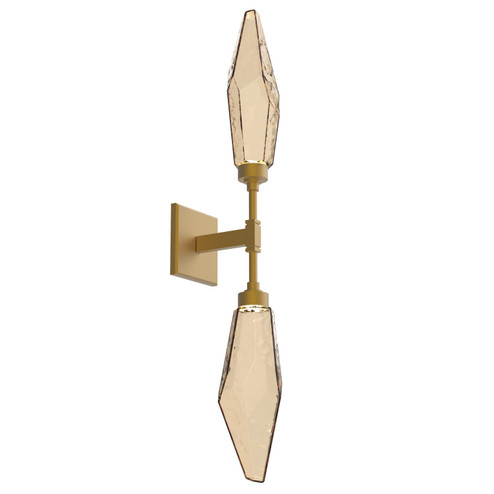 Rock Crystal LED Wall Sconce in Gilded Brass (404|IDB0050-02-GB-CB-L3)