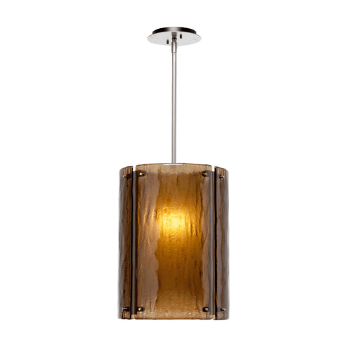 Textured Glass LED Pendant in Flat Bronze (404|LAB0044-16-FB-FG-001-L3)