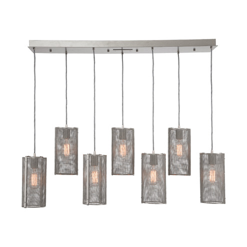 Uptown Mesh Seven Light Pendant in Flat Bronze (404|PLB0019-07-FB-F-C01-E2)