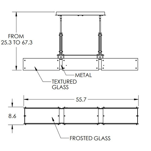 Urban Loft LED Linear Suspension in Matte Black (404|PLB0026-0C-MB-IW-001-L1)