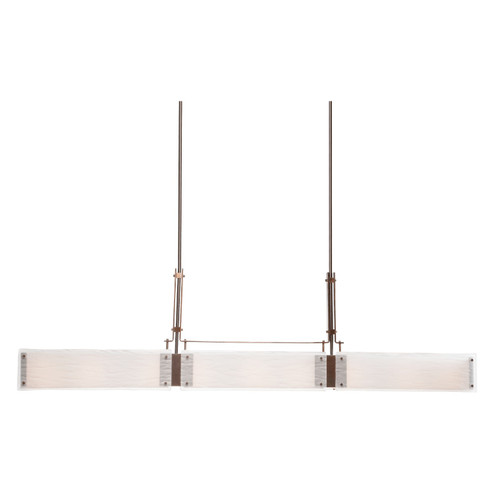 Urban Loft Six Light Linear Chandelier in Oil Rubbed Bronze (404|PLB0026-0C-RB-SG-001-E2)