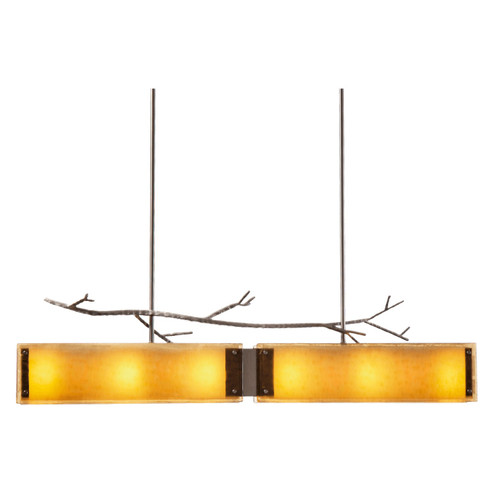 Ironwood Linear Chandelier in Gilded Brass (404|PLB0032-0A-GB-FG-001-E2)