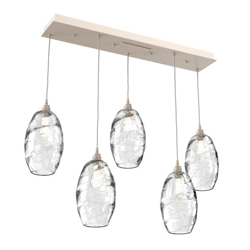 Ellisse Linear Pendant in Beige Silver (404|PLB0035-05-BS-OC-C01-E2)