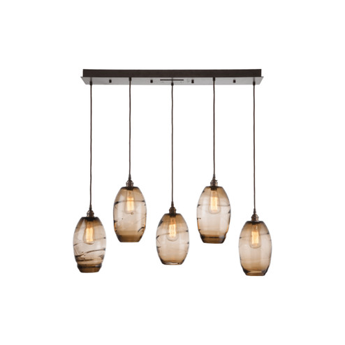 Elisse Five Light Pendant in Matte Black (404|PLB0035-05-MB-OB-C01-E2)