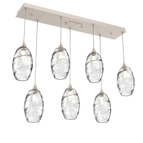 Ellisse Linear Pendant in Beige Silver (404|PLB0035-07-BS-OC-C01-E2)