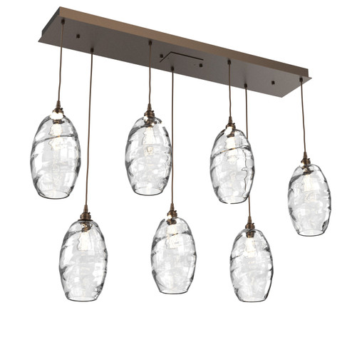 Ellisse Linear Pendant in Flat Bronze (404|PLB0035-07-FB-OC-C01-E2)