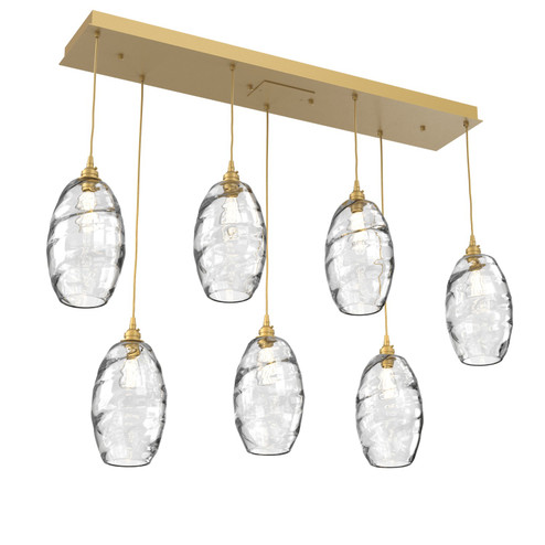 Ellisse Linear Pendant in Gilded Brass (404|PLB0035-07-GB-OC-C01-E2)
