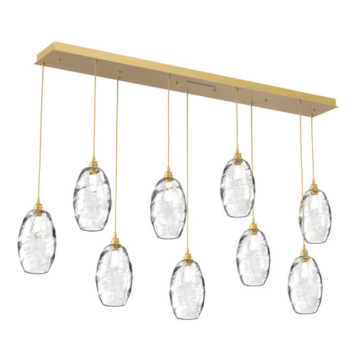 Elisse Nine Light Pendant in Gilded Brass (404|PLB0035-09-GB-OC-C01-E2)