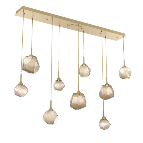 Gem LED Linear Pendant in Gilded Brass (404|PLB0039-09-GB-B-C01-L1)