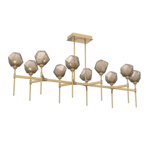 Gem LED Linear Suspension in Gilded Brass (404|PLB0039-69-GB-B-001-L3)