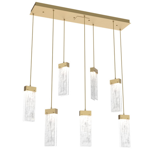 Parallel LED Pendant in Gilded Brass (404|PLB0042-07-GB-CG-C01-L1)