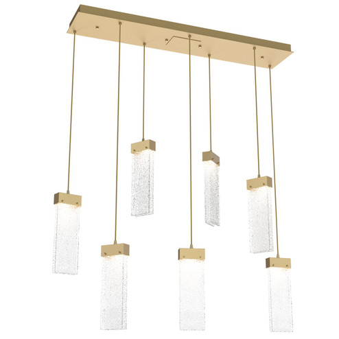 Parallel LED Pendant in Gilded Brass (404|PLB0042-07-GB-CR-C01-L1)