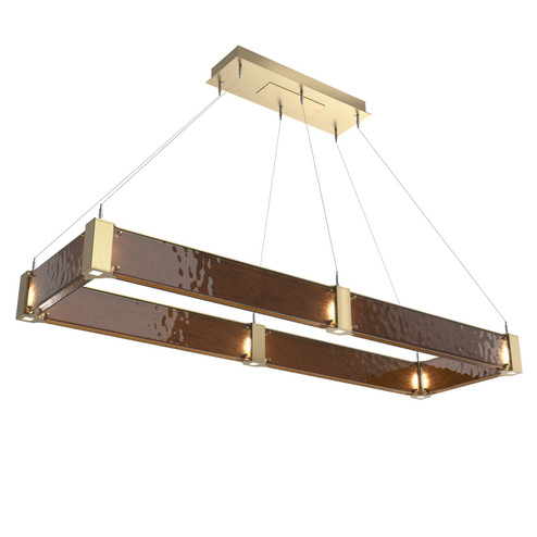 Parallel LED Chandelier in Gilded Brass (404|PLB0042-R2-GB-BG-CA1-L3)