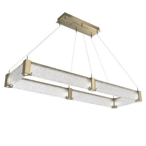 Parallel LED Chandelier in Heritage Brass (404|PLB0042-R2-HB-CR-CA1-L3)