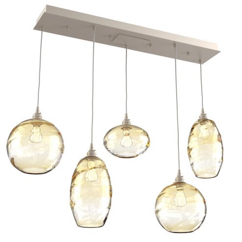 Misto Linear Pendant in Beige Silver (404|PLB0048-05-BS-OA-C01-E2)