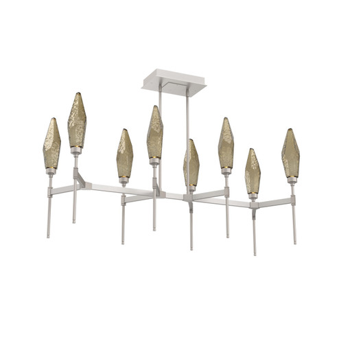 Rock Crystal LED Linear Suspension in Beige Silver (404|PLB0050-48-BS-CB-001-L1)