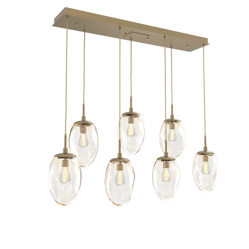 Meteo Seven Light Pendant in Gilded Brass (404|PLB0063-07-GB-A-C01-E2)