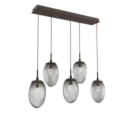 Meteo LED Linear Pendant in Flat Bronze (404|PLB0067-05-FB-FS-C01-L3)