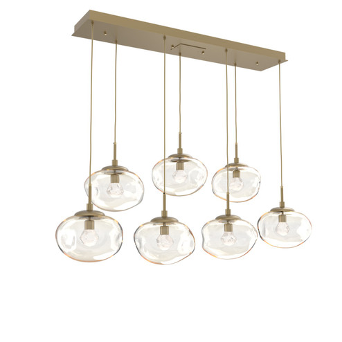 Nebula LED Linear Pendant in Gilded Brass (404|PLB0068-07-GB-ZA-C01-L3)