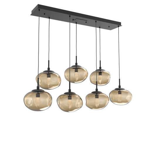 Nebula LED Linear Pendant in Matte Black (404|PLB0068-07-MB-GB-C01-L3)