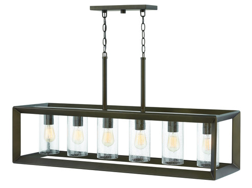 Rhodes LED Outdoor Linear Chandelier in Warm Bronze (13|29306WB)