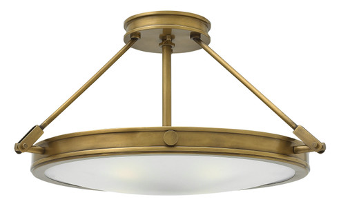 Collier LED Semi-Flush Mount in Heritage Brass (13|3382HB-LED)
