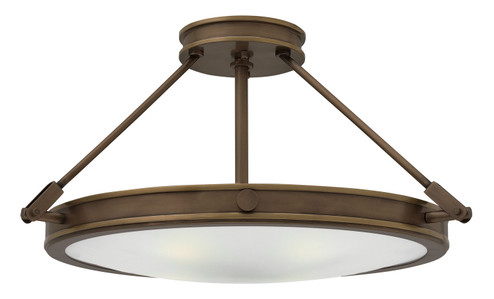 Collier LED Semi-Flush Mount in Light Oiled Bronze (13|3382LZ)