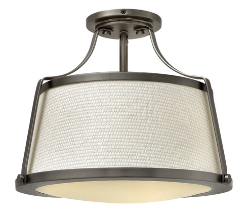 Charlotte LED Semi-Flush Mount in Antique Nickel (13|3521AN)