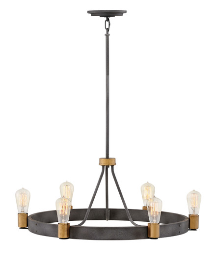 Silas LED Chandelier in Aged Zinc (13|4266DZ)