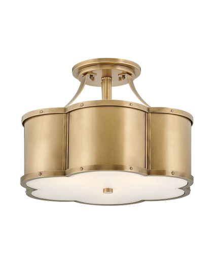 Chance LED Semi-Flush Mount in Heritage Brass (13|4444HB)