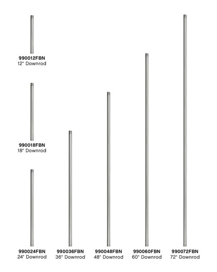 12'' Downrod Downrod in Brushed Nickel (13|990012FBN)