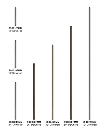 12'' Downrod Downrod in Metallic Matte Bronze (13|990012FMM)