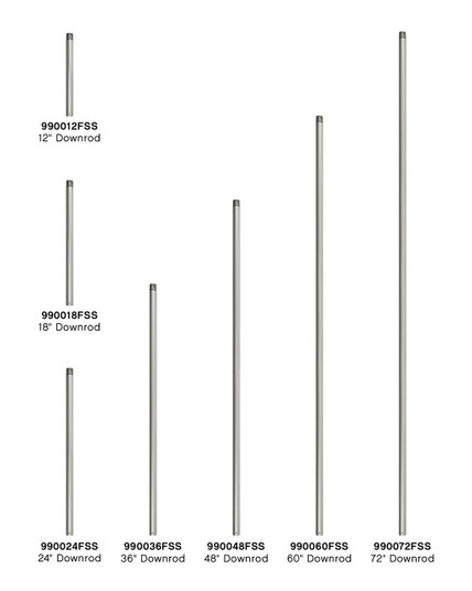 36'' Downrod Downrod in Satin Steel (13|990036FSS)