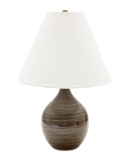 Scatchard One Light Table Lamp in Scored Brown Gloss (30|GS200-SBR)