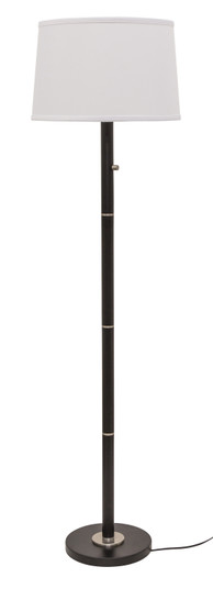 Rupert Three Light Floor Lamp in Black With Satin Nickel Accents (30|RU703-BLK)